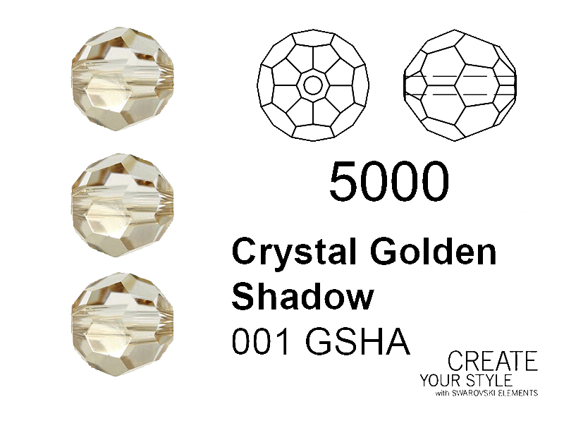 Swarovski Tondo Sfaccettato CRYSTAL GOLDEN SHADOW - 5000