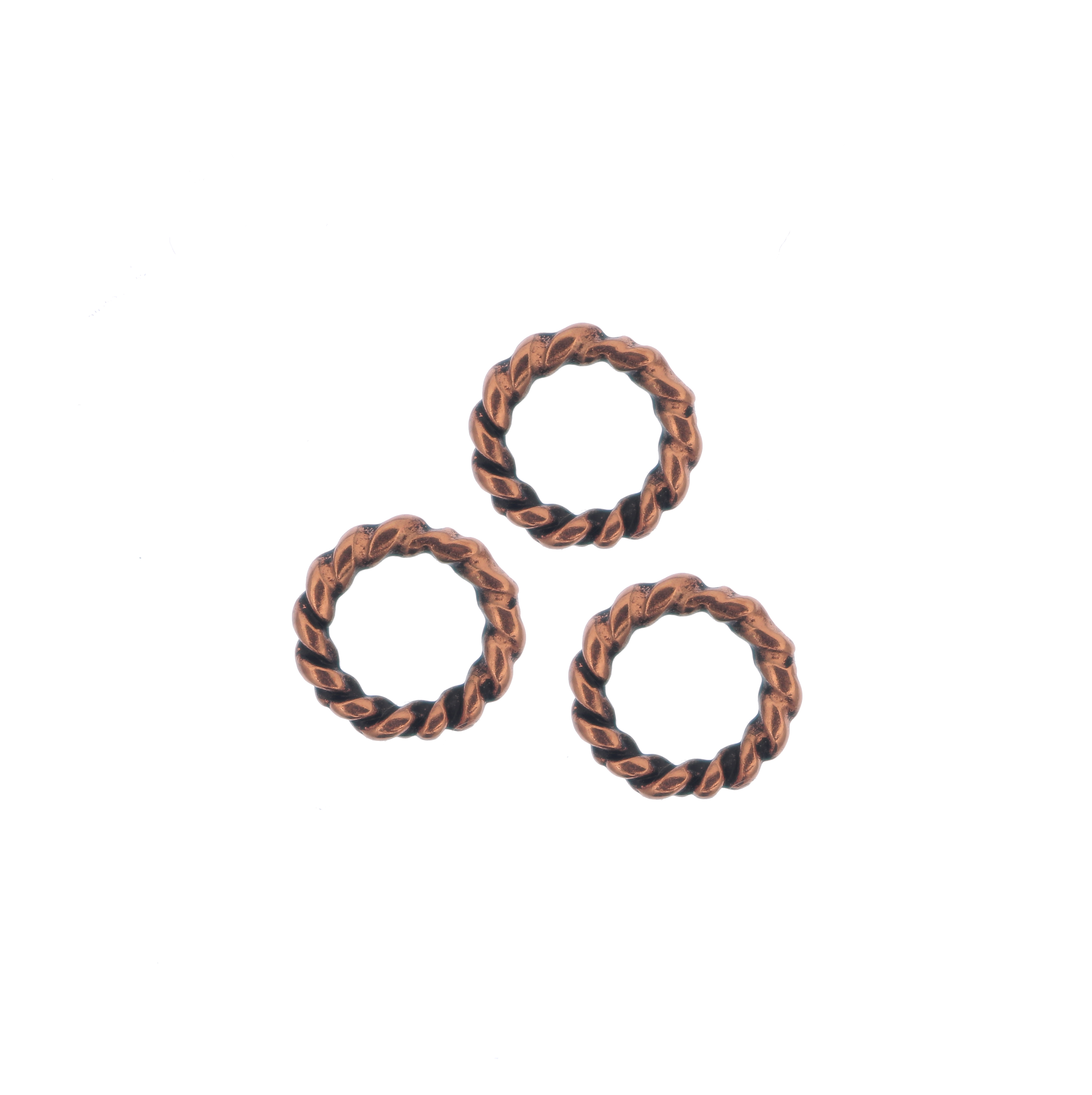Anello tondo chiuso a torciglione sottile 11 mm.
