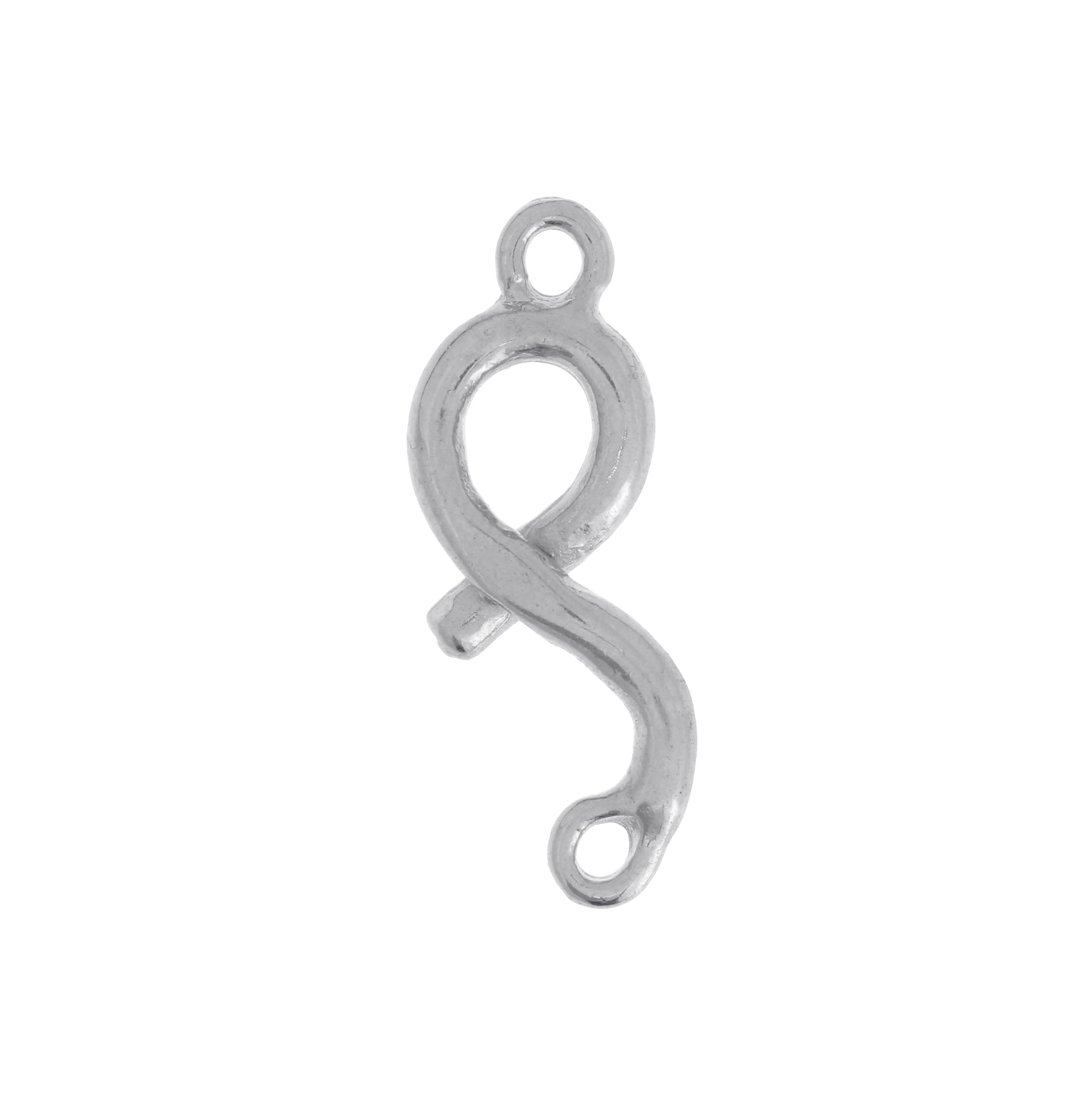 Accessorio a forma di ricciolo, con due anelli, 9x30mm.