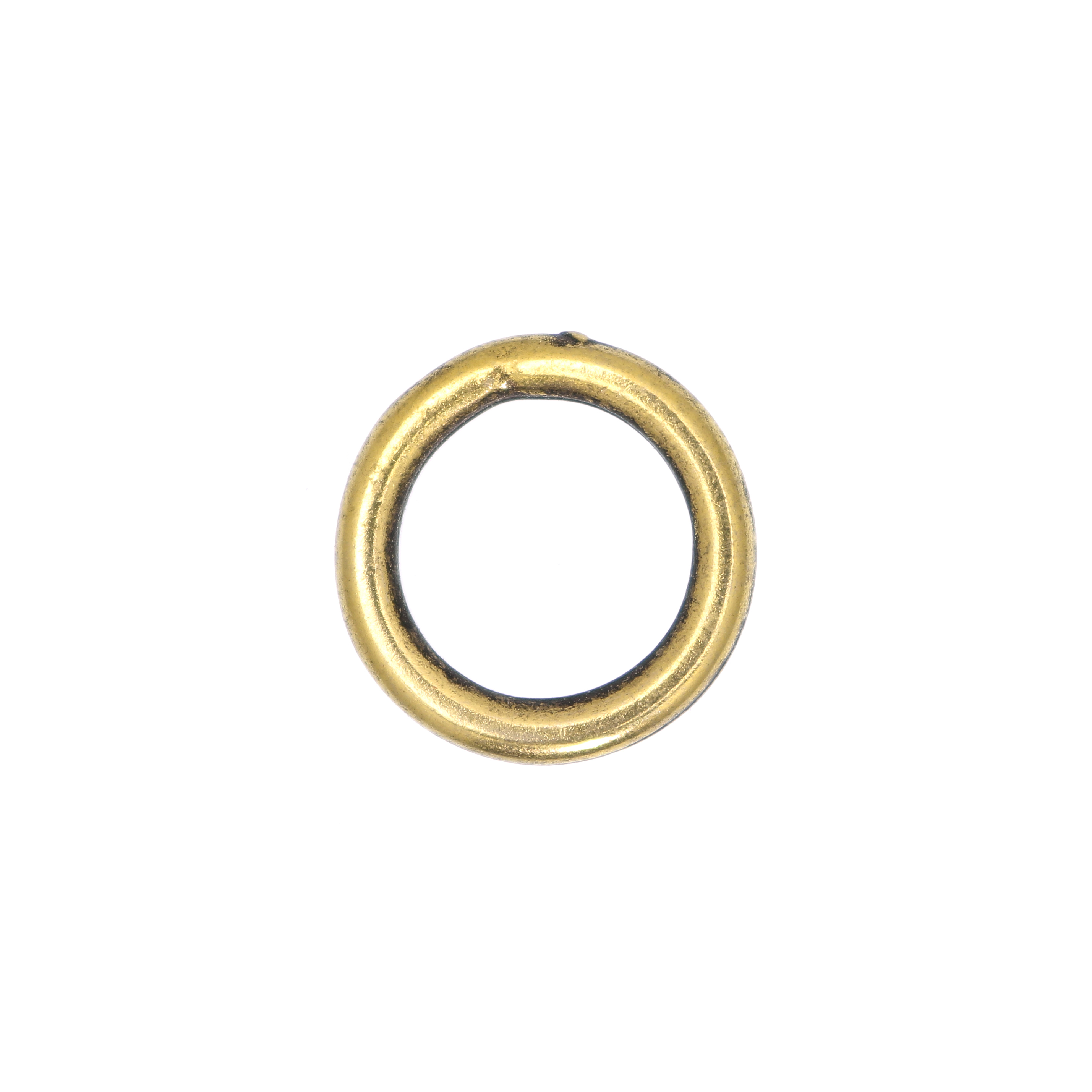 Anello tondo chiuso liscio 16 mm. Oro Anticato