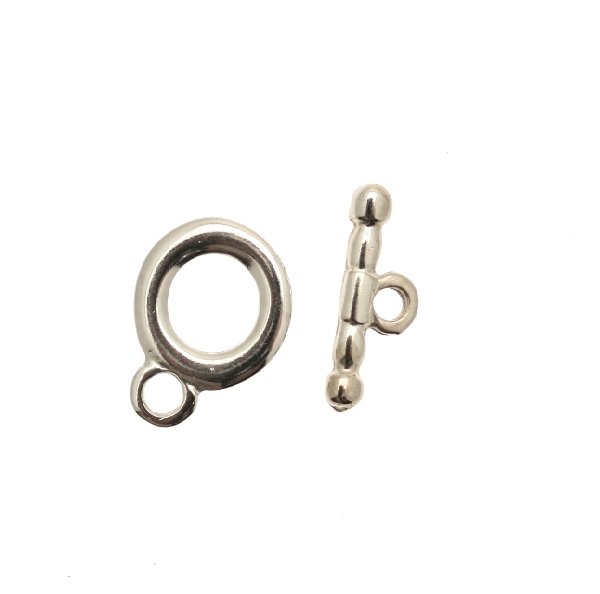 Chiusura a T liscia tonda piatta, 16x21 mm.