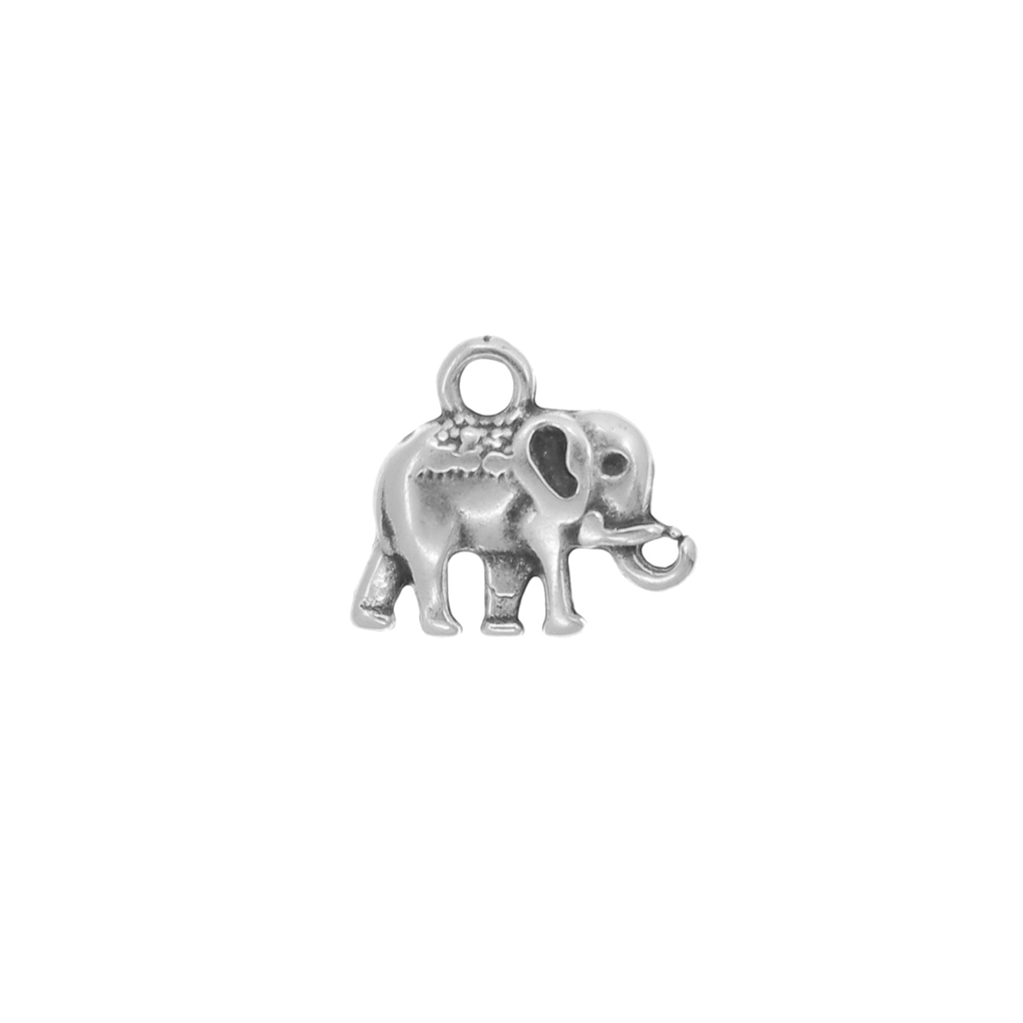 Ciondolo a forma di Elefante, 11x13mm.