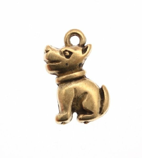 Ciondolo a forma di cane 17x17 mm.