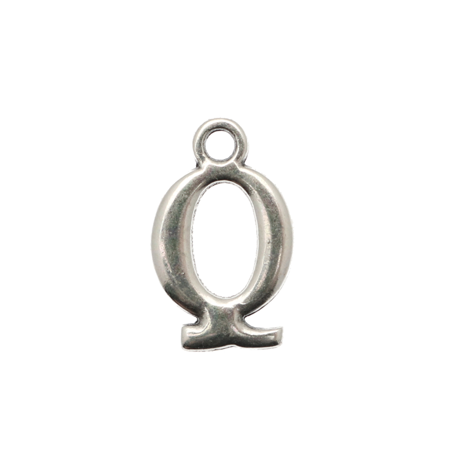 Ciondolo a forma di lettera "Q", 10x16 mm.