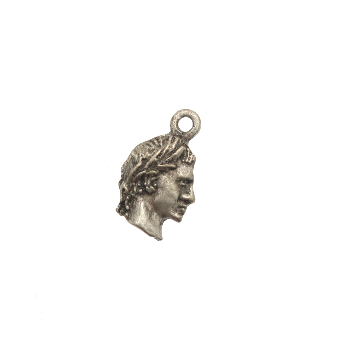Ciondolo testa romana, 12x20 mm.