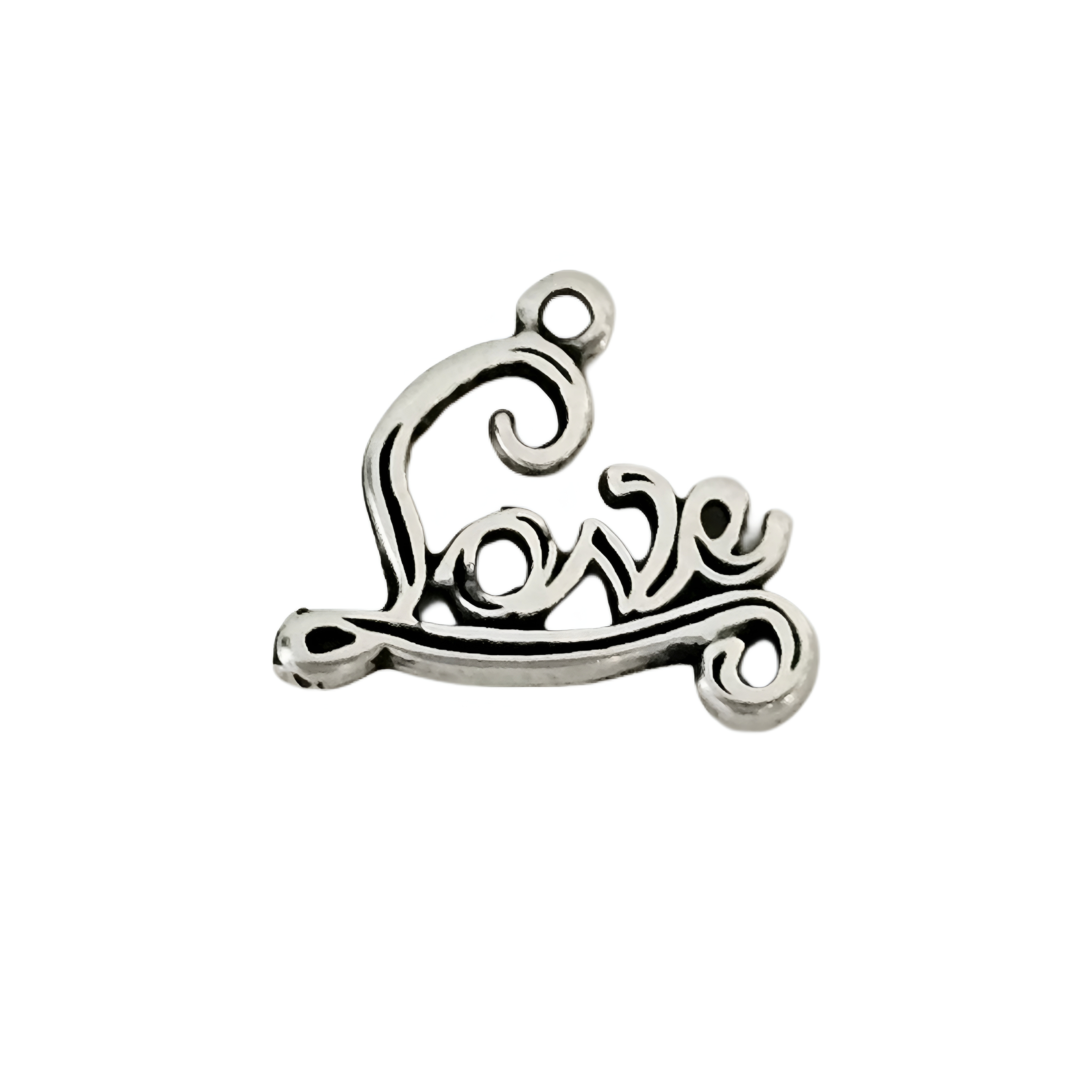 Ciondolo a forma di scritta "Love", 14x13 mm.