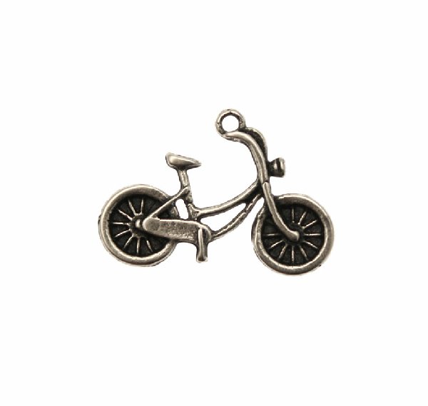 Ciondolo a forma di bicicletta, 26x18 mm.