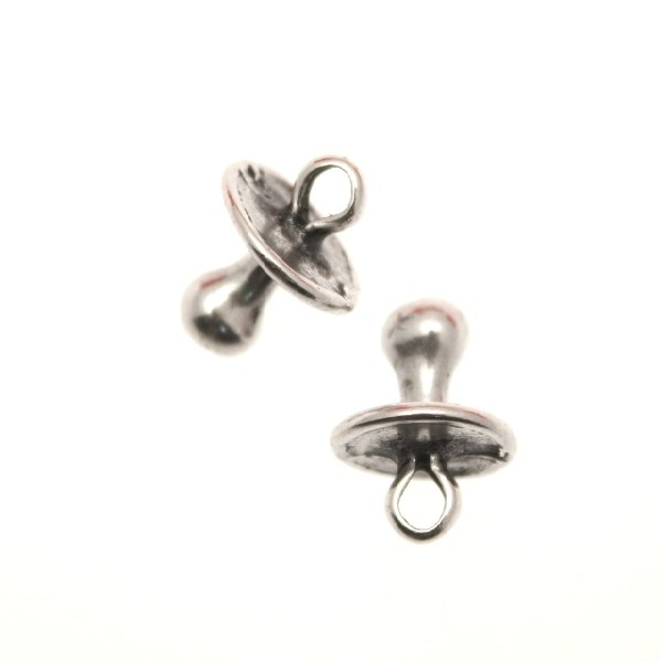 Ciondolo a forma di ciuccio, 10x12 mm.
