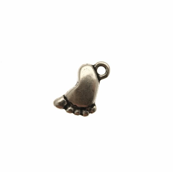 Ciondolo a foma di piede, 9x13 mm.