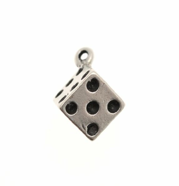 Ciondolo a forma di dado grande 10 mm.