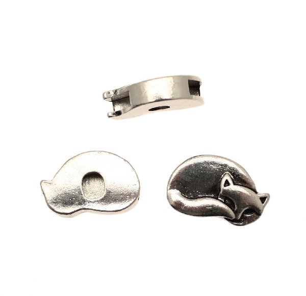 Distanziatore a forma di gatto, piatto, 25x15 mm.