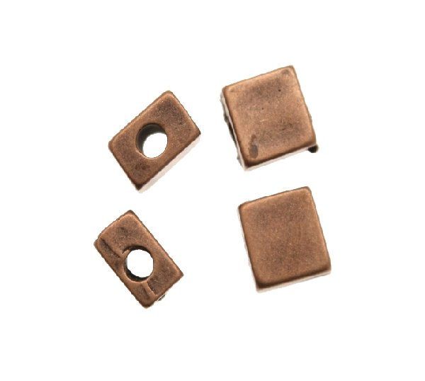 Distanziatore quadrato piatto liscio, 7x8 mm.