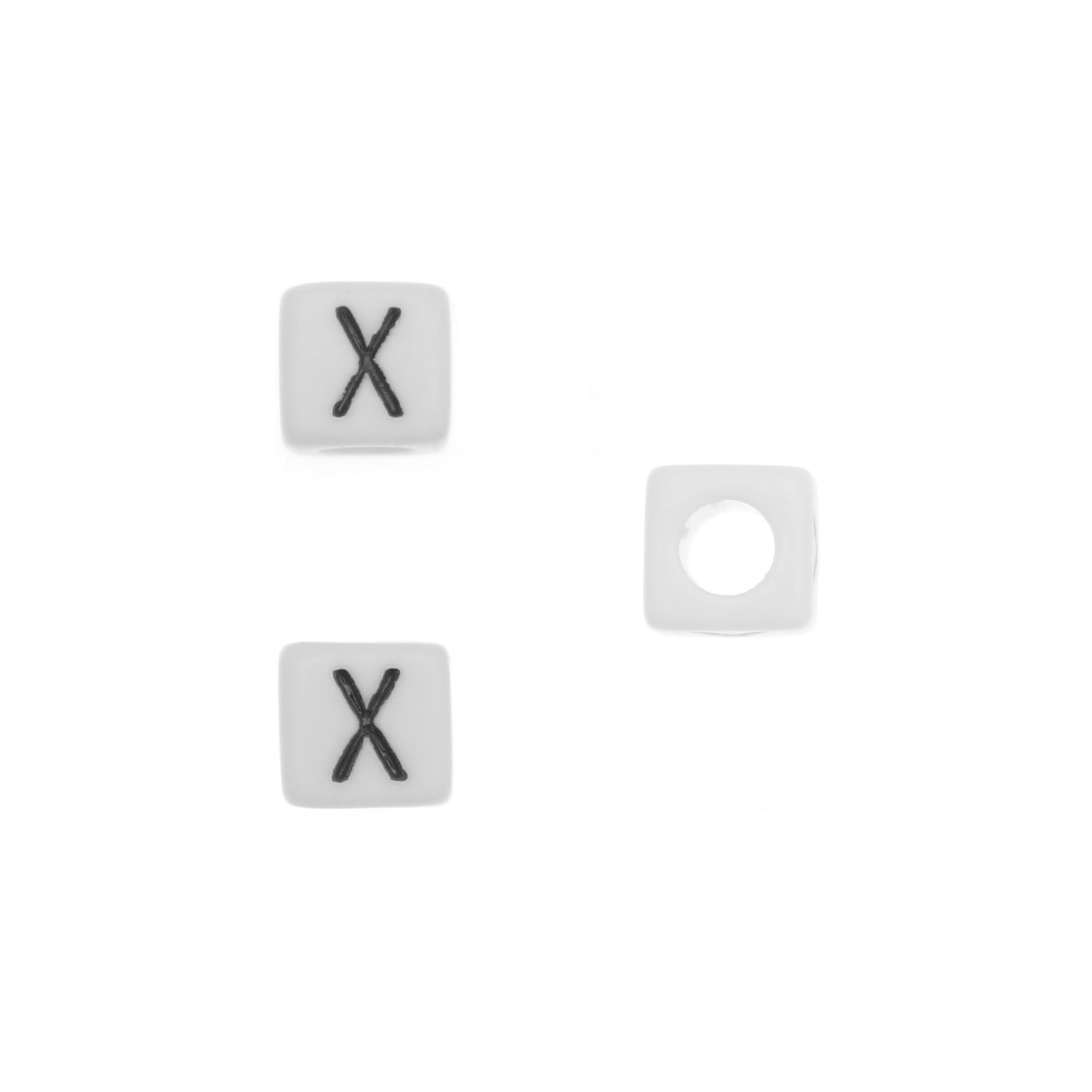 Distanziatore quadrato in resina con disegno lettera "X", 7 mm.