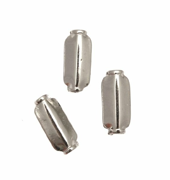 Distanziatore rettangolare liscio piatto, arrotondato negli angoli,  6x14 mm.
