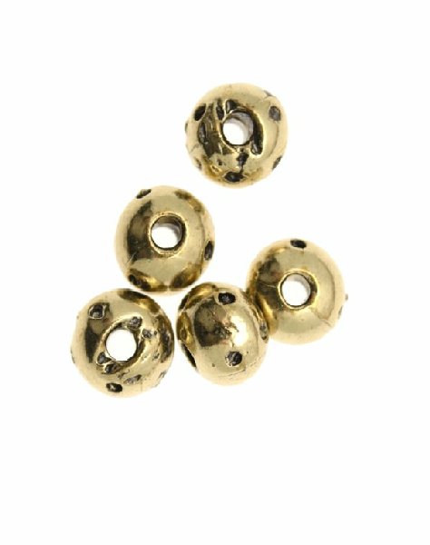 Distanziatore a palla liscia con puntini, 8x10 mm.