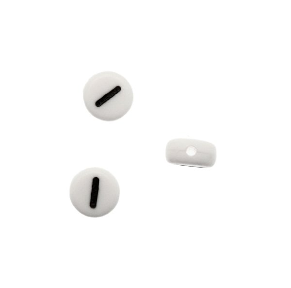 Distanziatore in resina con disegno lettera "I", 7x4 mm.