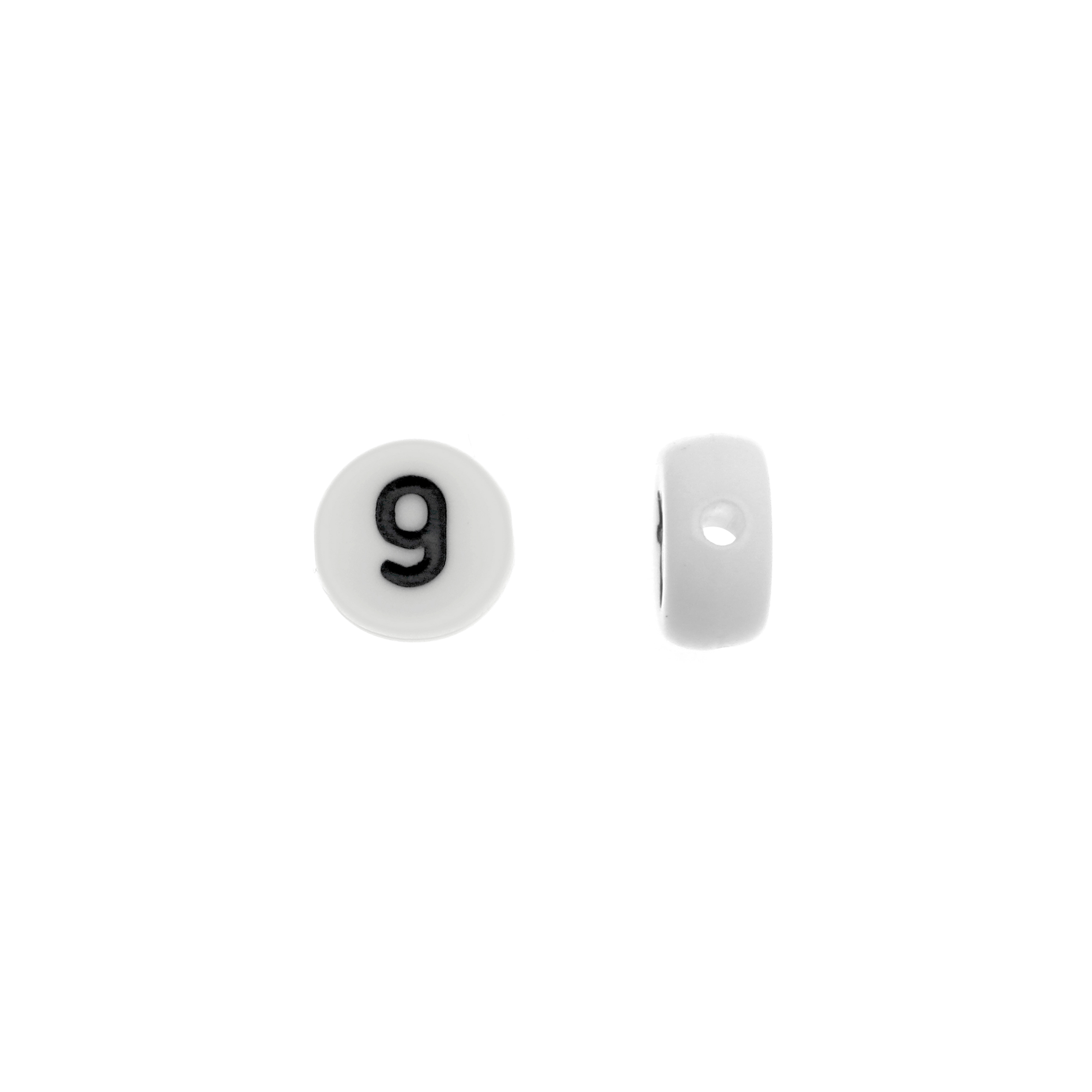 Distanziatore in resina con disegno numero "9", 7 mm.