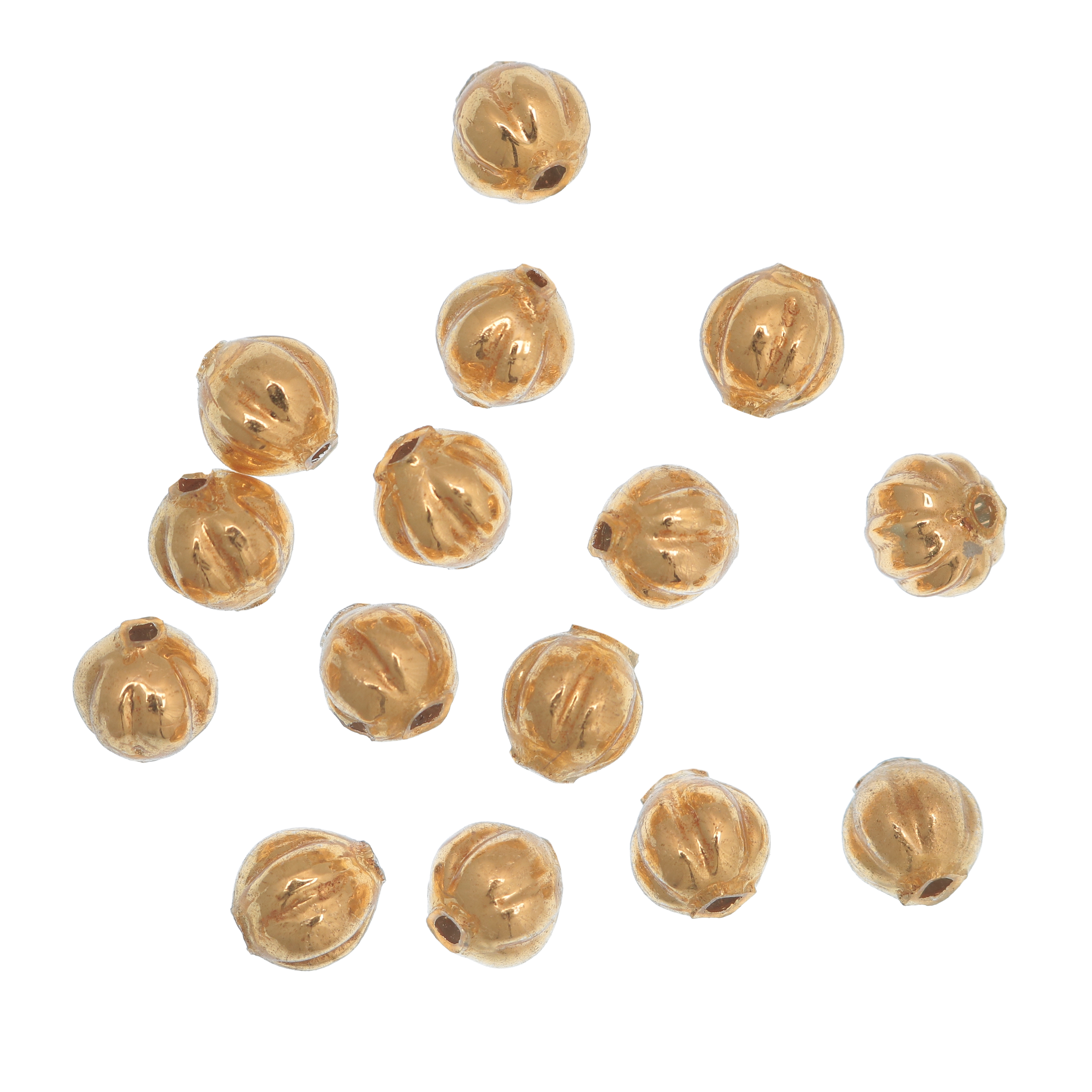 Distanziatore Tondo in vetro soffiato, con rilievi bombati, 10x9 mm.