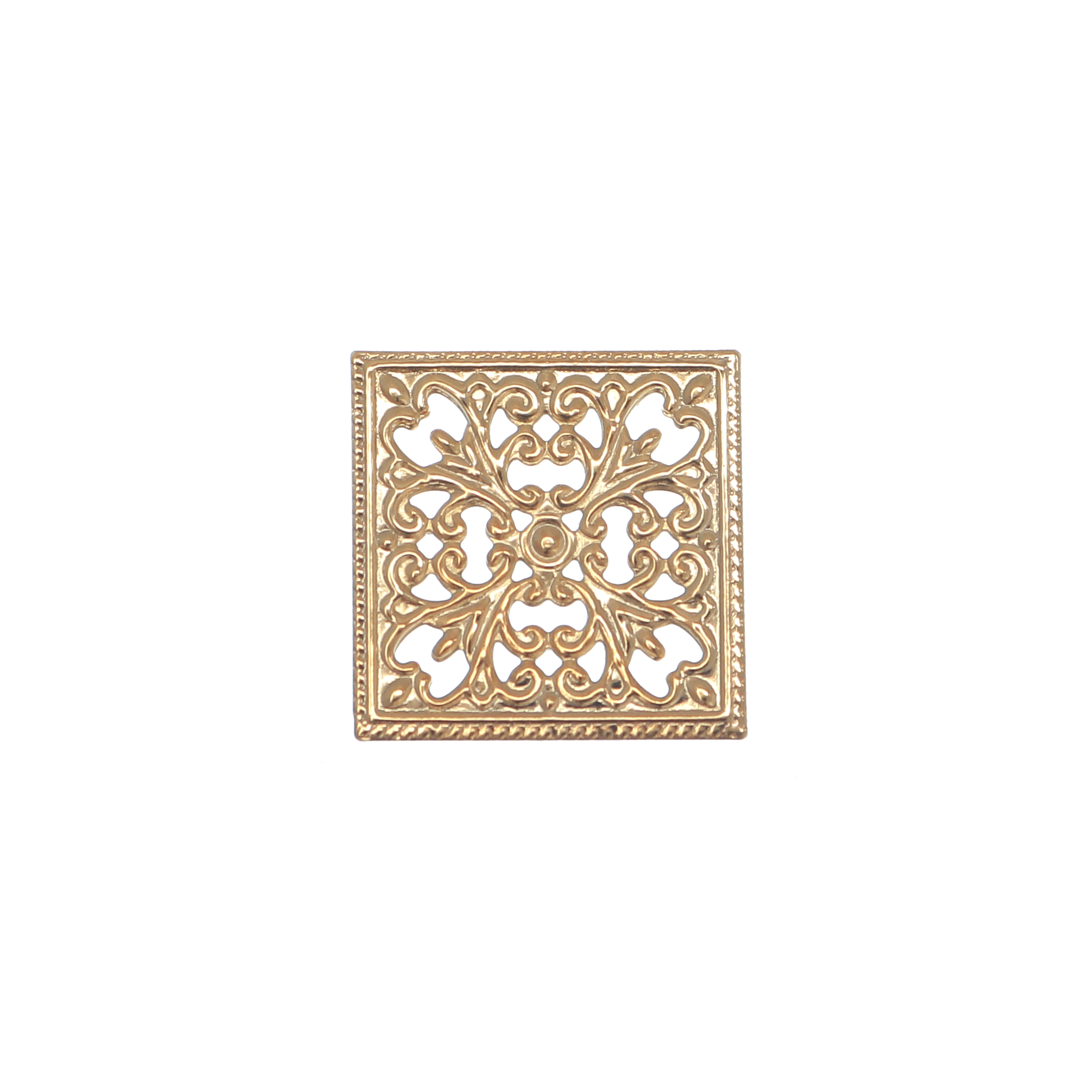 Filigrana quadrata piatta sottile, 13mm. 