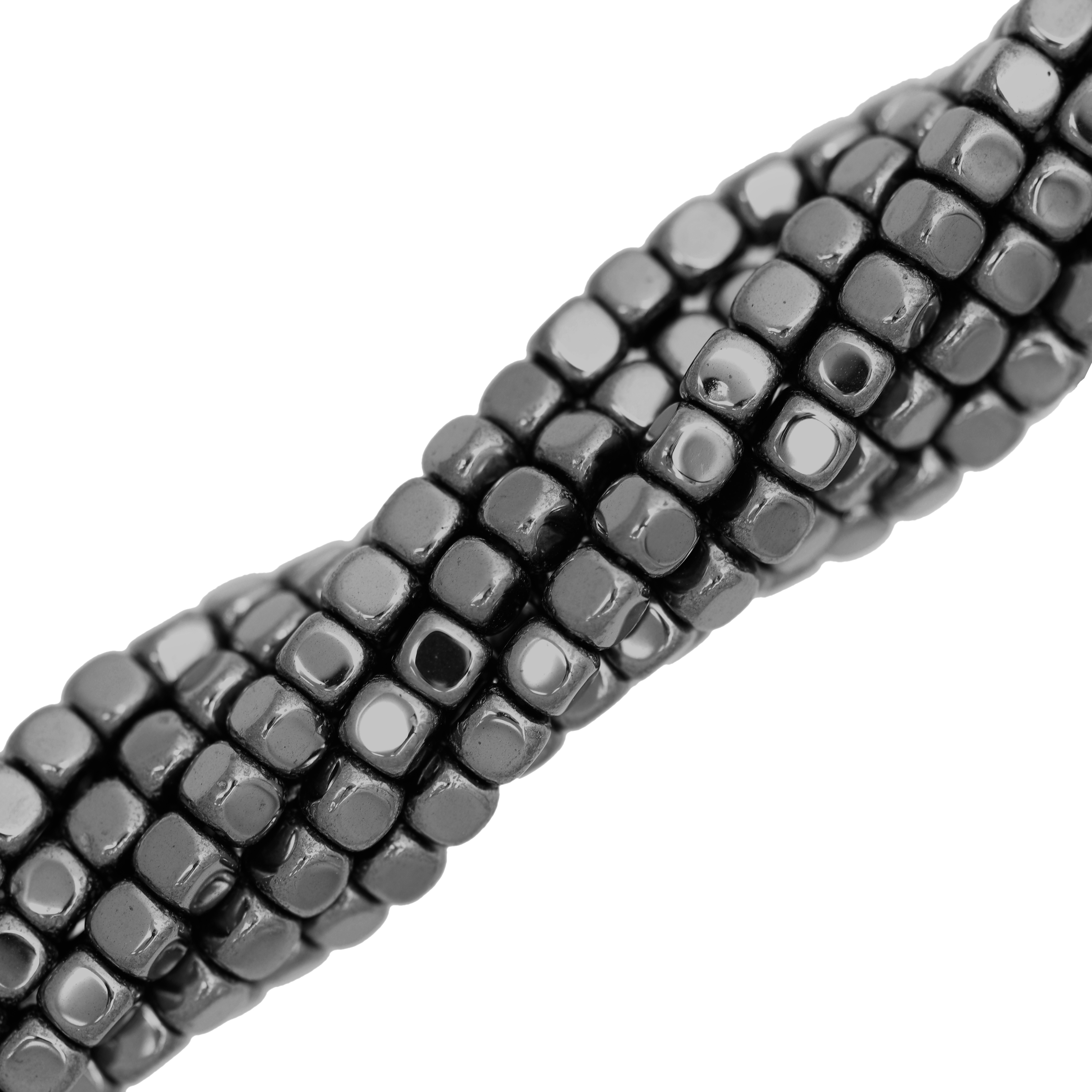 Filo di Cubi in Ematite, lisci, dimensione 4 mm
