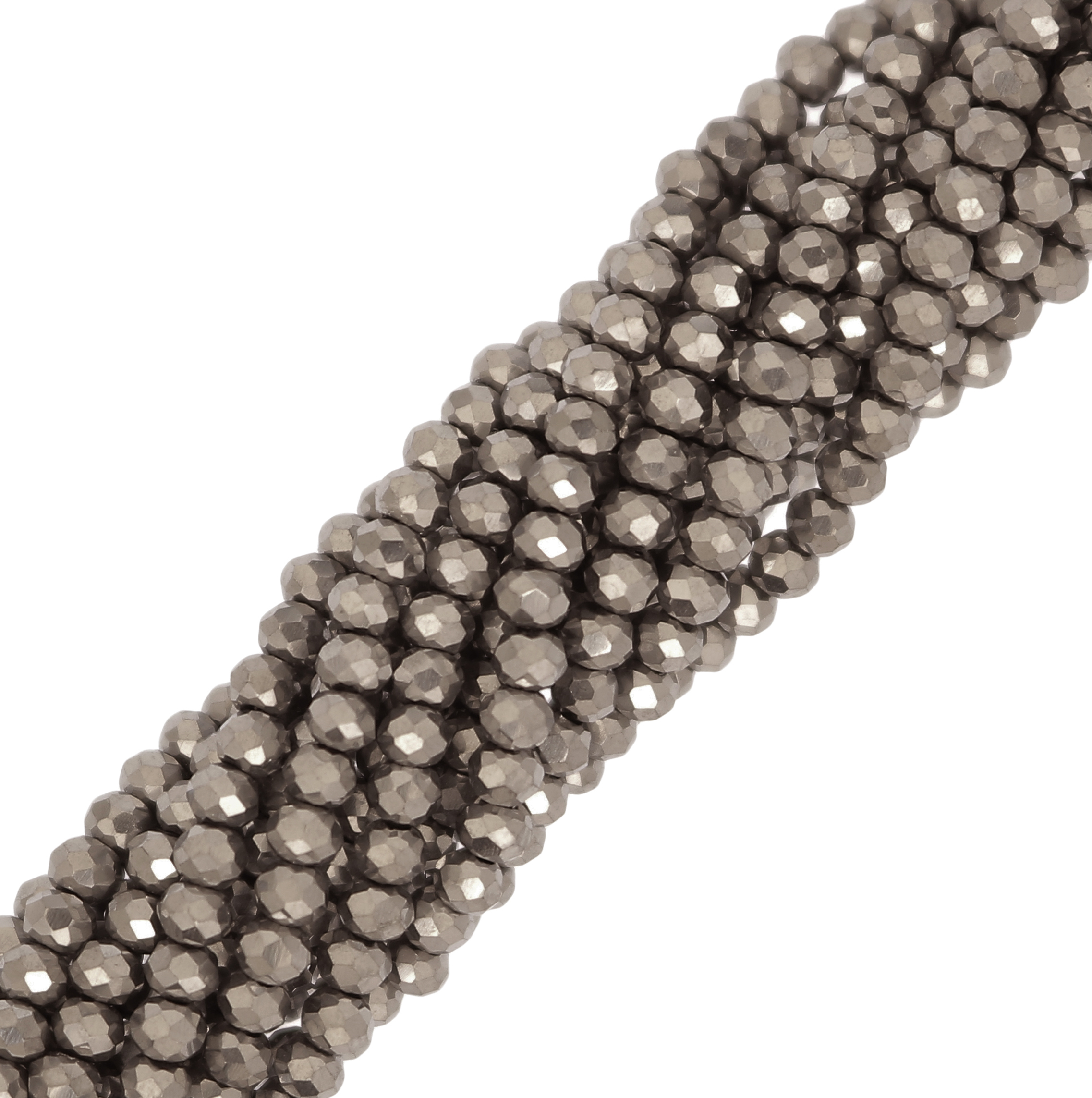 Filo di Cipollotti in Cristallo, 3x2mm., colore ARGENTO SCURO METAL