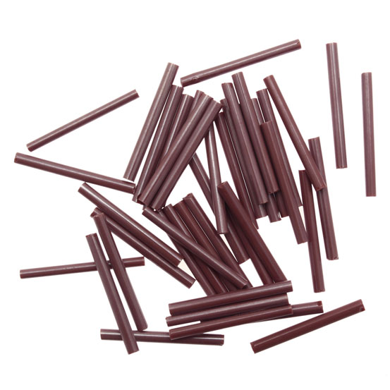Baguette lunga, in vetro, diametro, 3 mm., lunga 25 mm., colore MARRONE ROSATO