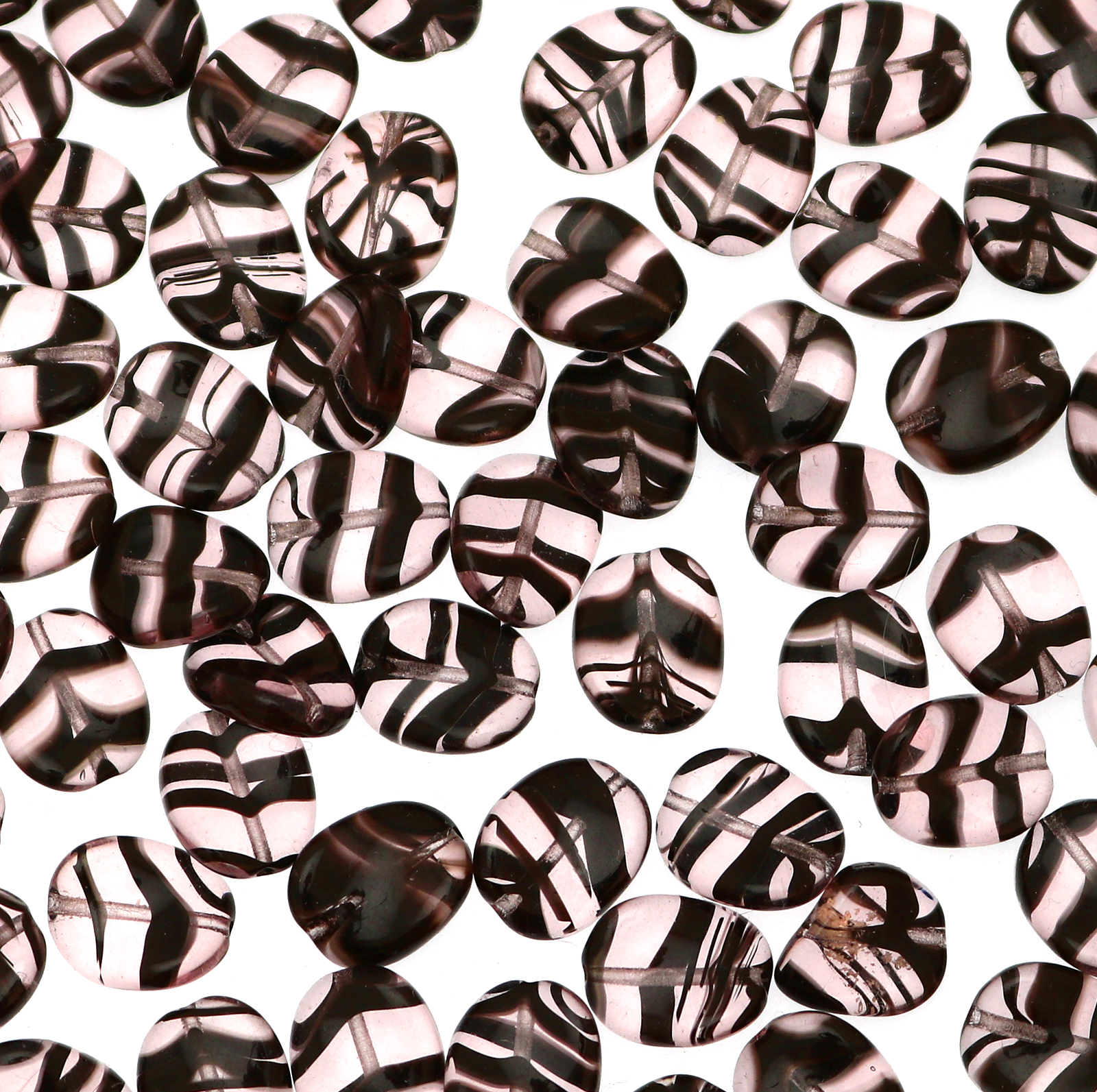 Elica, 12x10 mm., Vinaccia striato in marrone