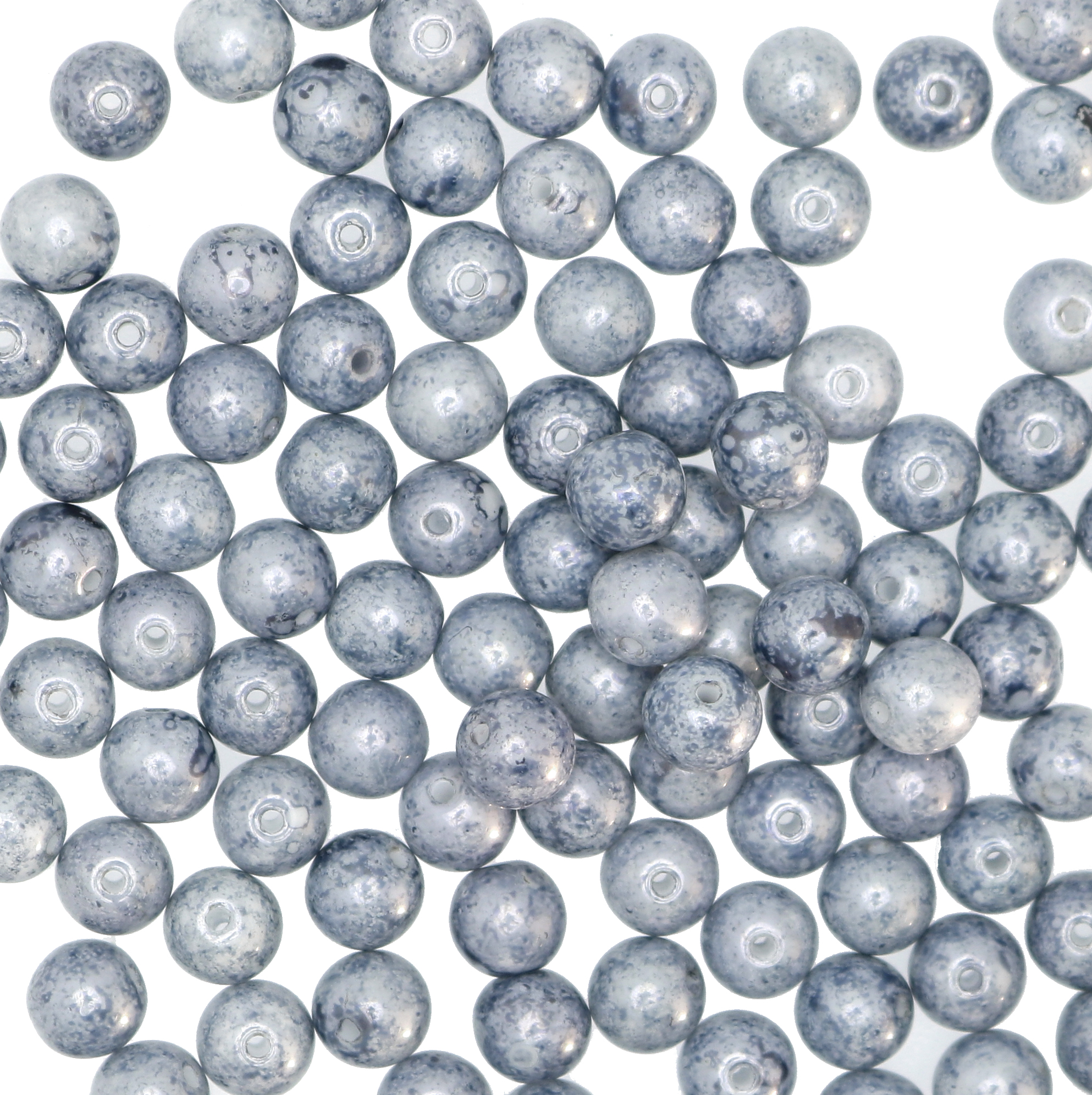 Palla, 6 mm., Blu marmorizzato