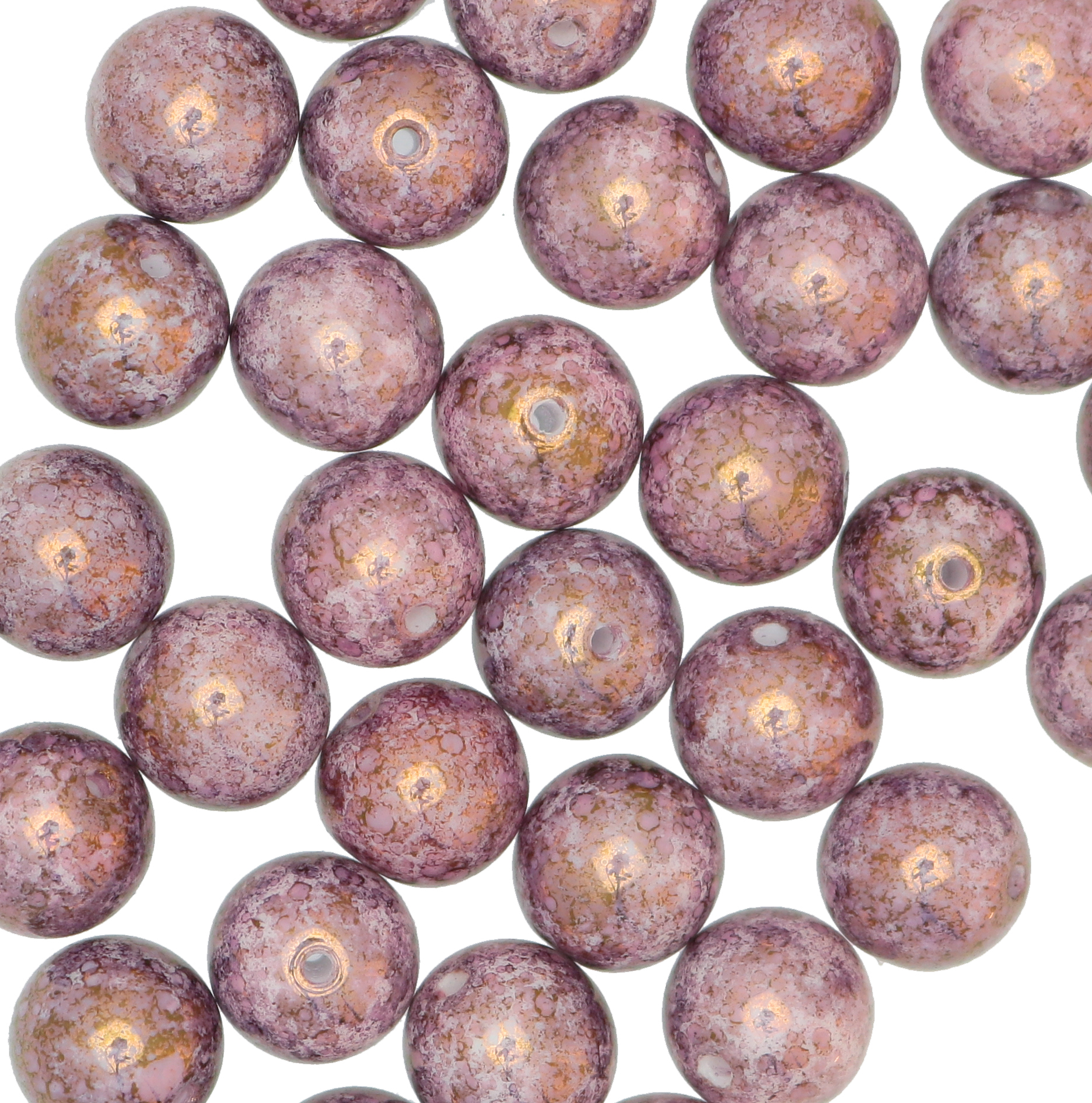 Palla, 10 mm., Ametista marmorizzato