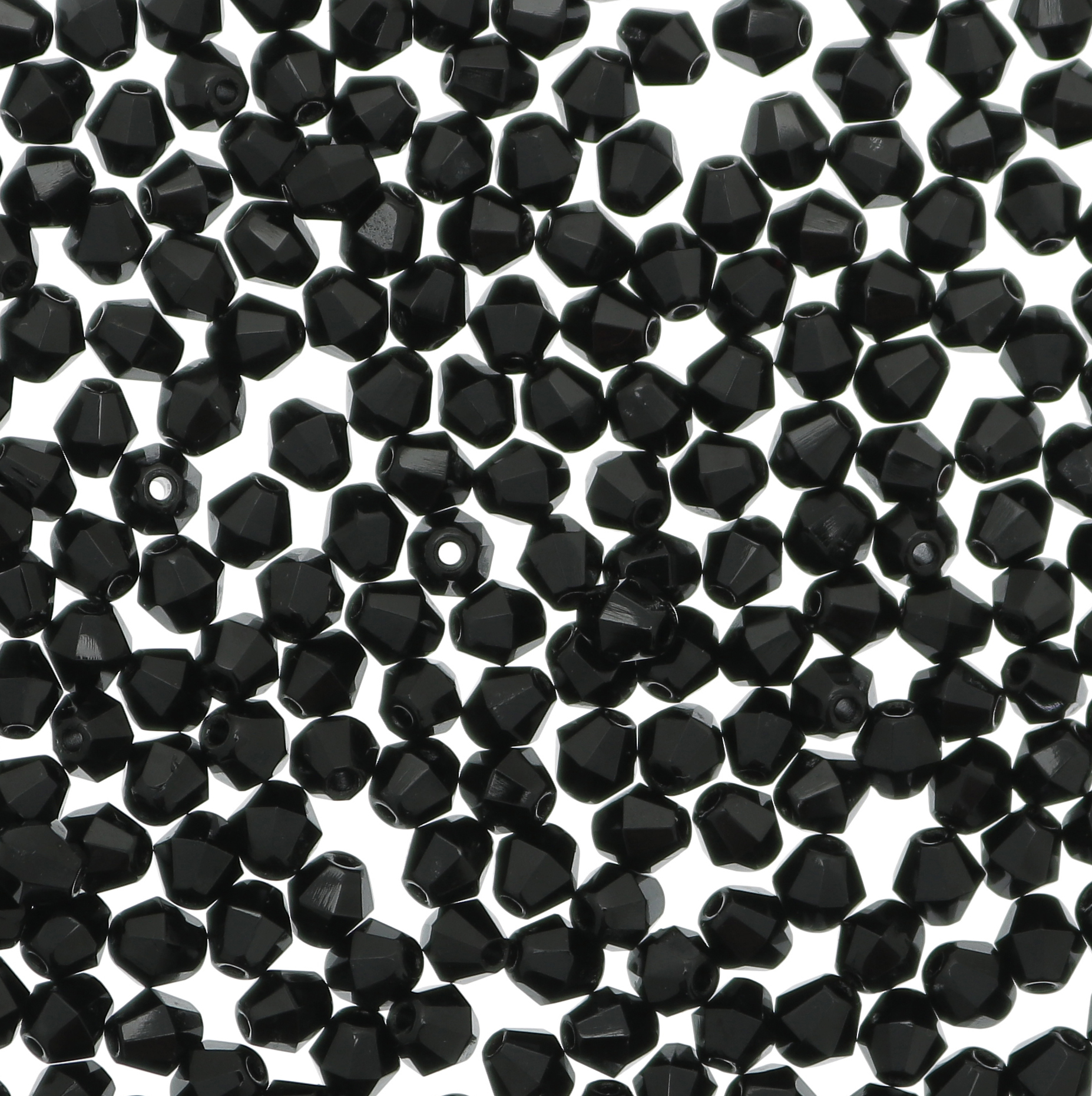 Rombo in mezzo cristallo, 5 mm., Nero