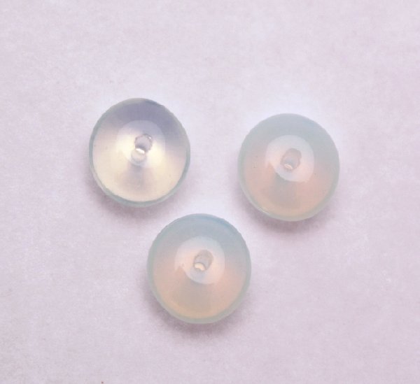 Rondella bombata, 9 mm., Bianco Opale