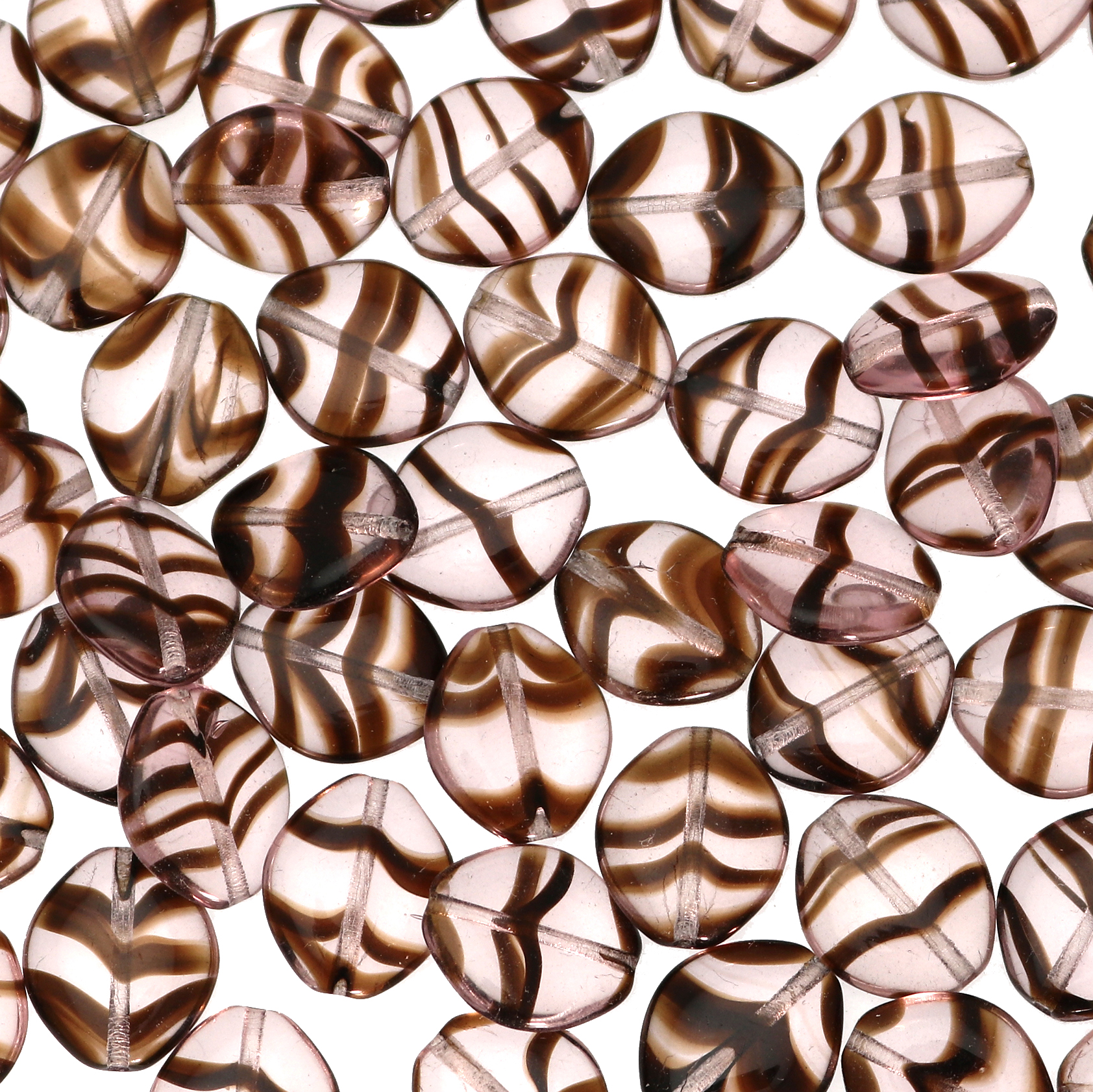Semino, 14x12 mm., Vinaccia striato in marrone