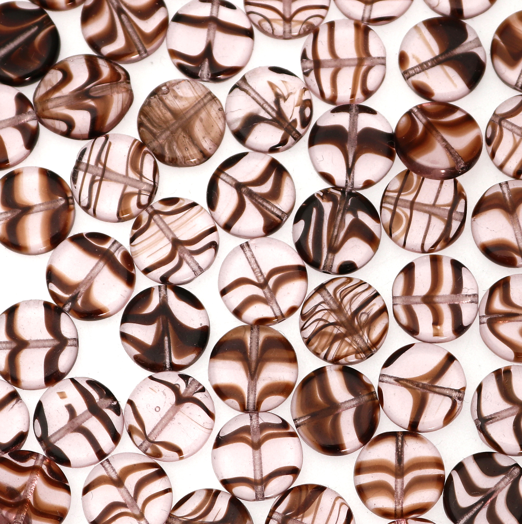 Tondo piatto, 12 mm., Vinaccia striato in marrone