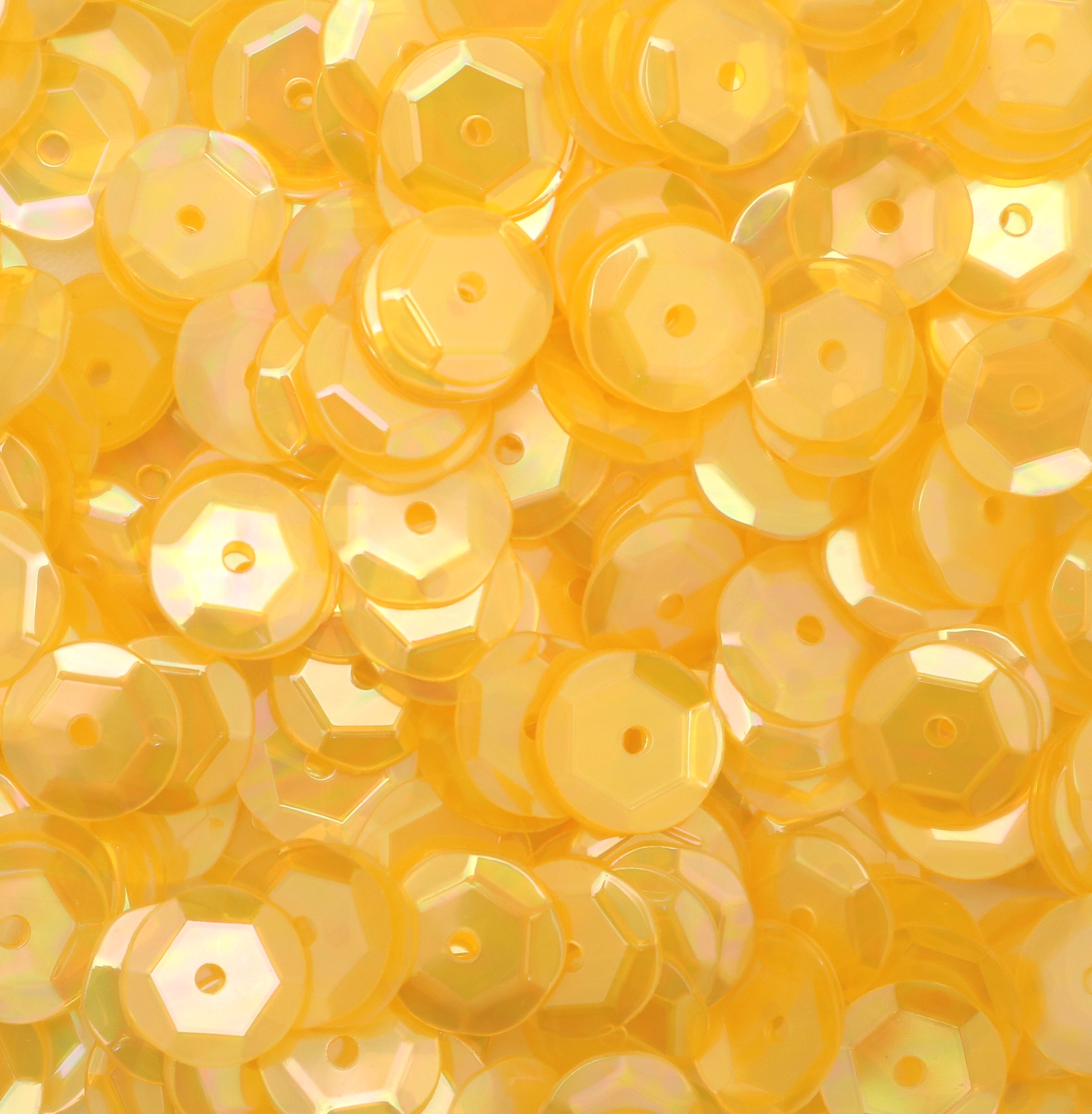 Paiette tonde, diametro 6 mm., colore Giallo AB