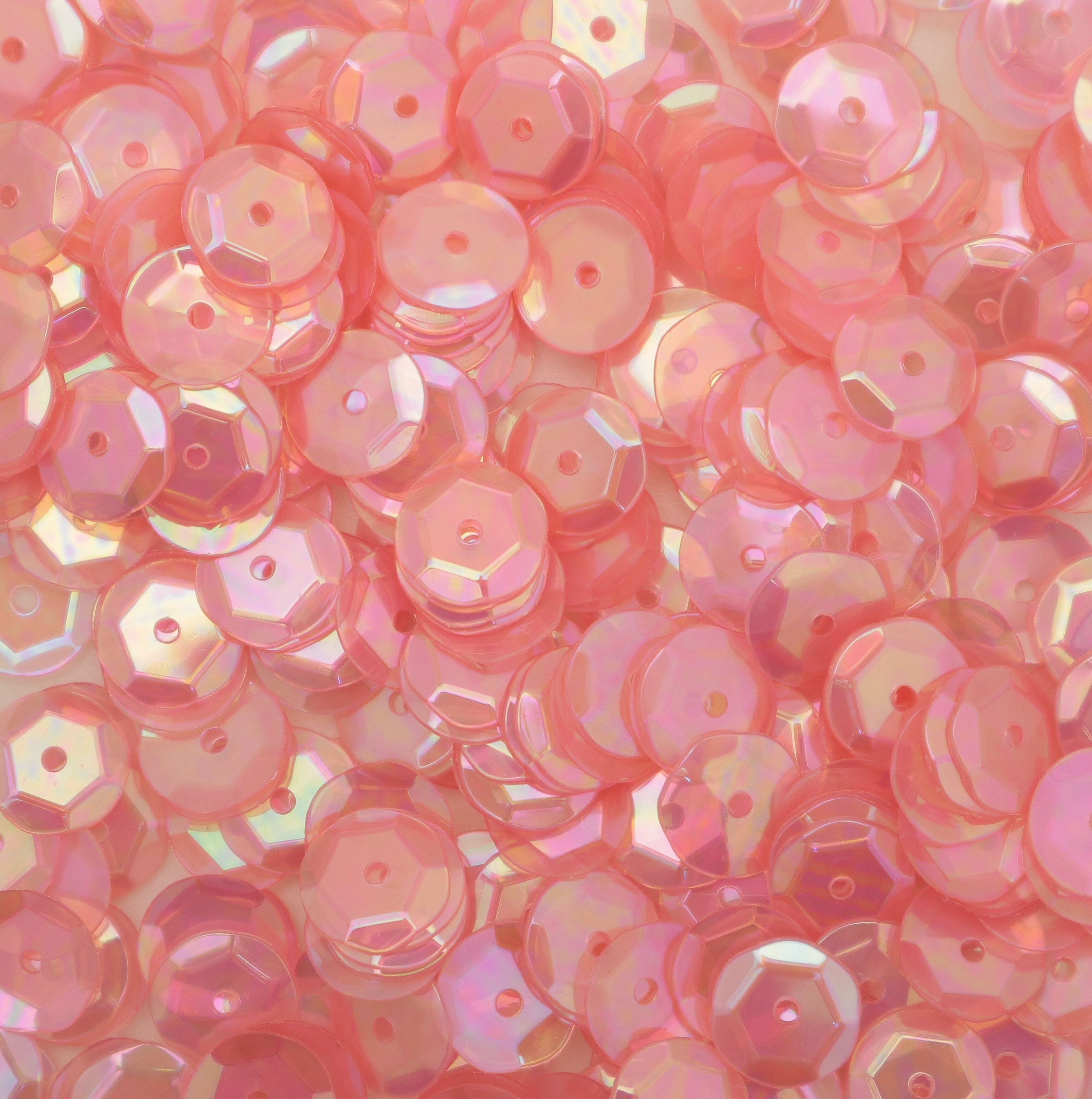 Paiette tonde, diametro 6 mm., colore Rosa AB