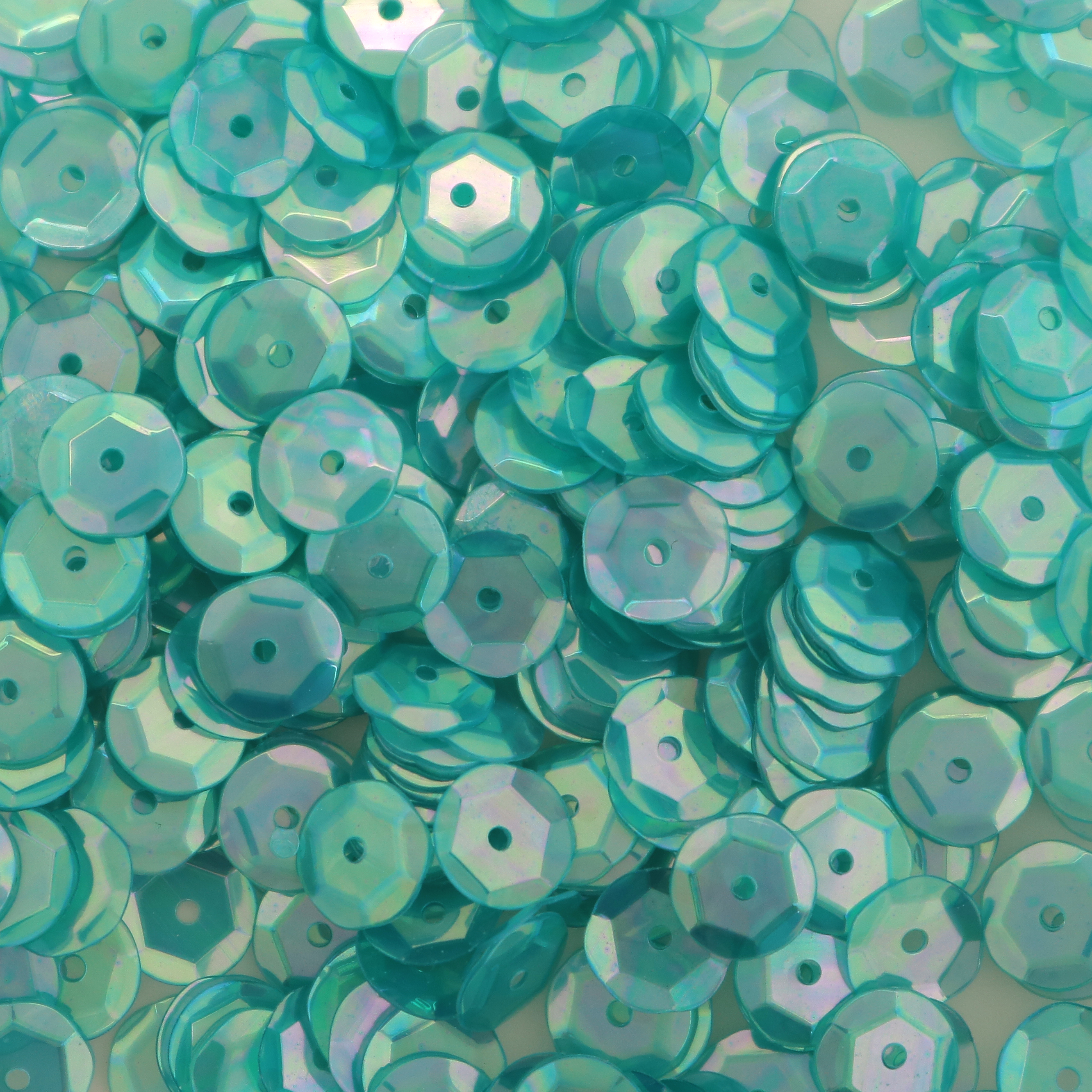 Paiette tonde, diametro 6 mm., colore Verde acqua AB