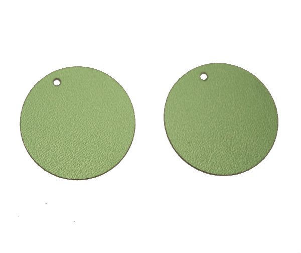 Paiettes tonde sottilissime con foro in alto, Verde metallizzato