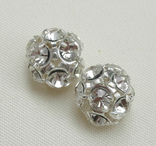 Palla strass, 10 mm., colore strass Crystal