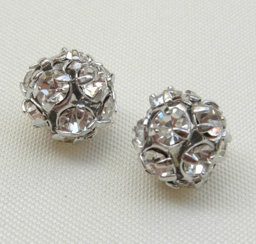 Palla strass, 6 mm., base Rodio