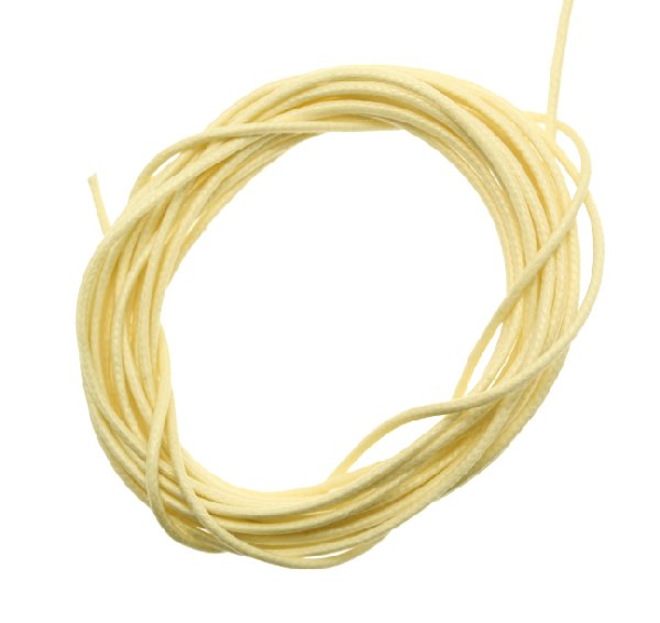 Cordoncino in cotone cerato, spessore 1 mm, colore Giallo limone