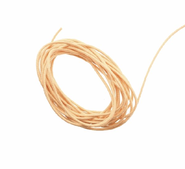Cordoncino in cotone cerato, spessore 1 mm, colore Rosa salmone