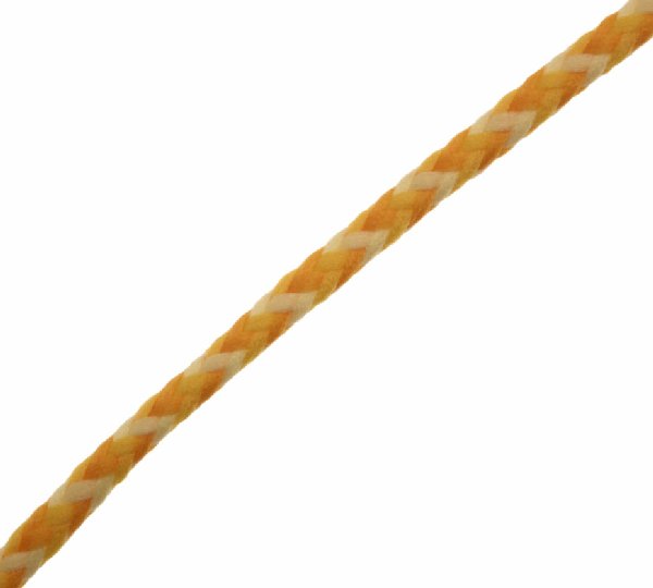 Cordoncino tubolare intrecciato, sintetico, diametro 3 mm., colore MULTICOLOR GIALLO E ARANCIONE