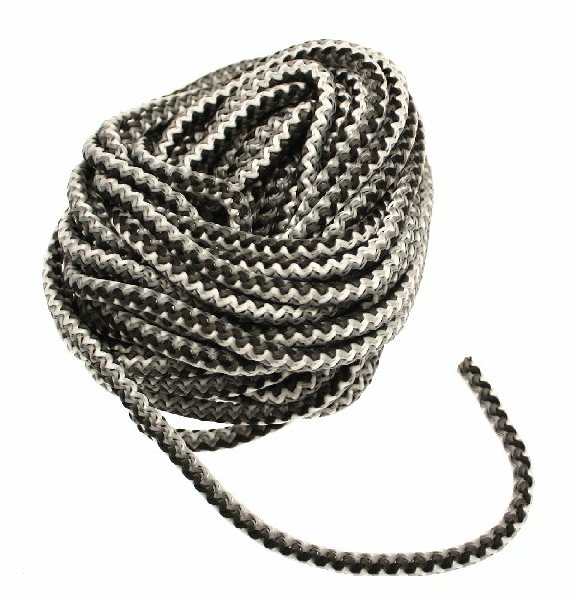 Cordoncino tubolare intrecciato, sintetico, diametro 5 mm., MULTICOLOR, colore Grigio chiaro-Grgio-Grigio scuro-Nero