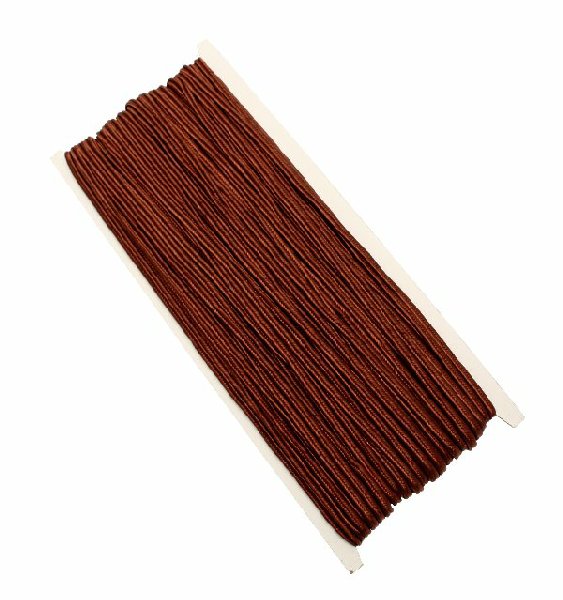Cordoncino piatto sintetico, (non elasticizzato), alto 3 mm., colore MARRONE
