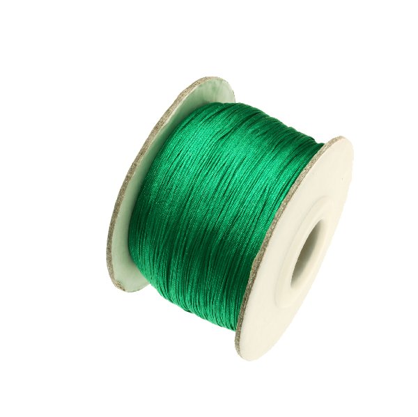 Filo di nylon, spessore 0,5 mm., per infilare perle, colore VERDE SMERALDO