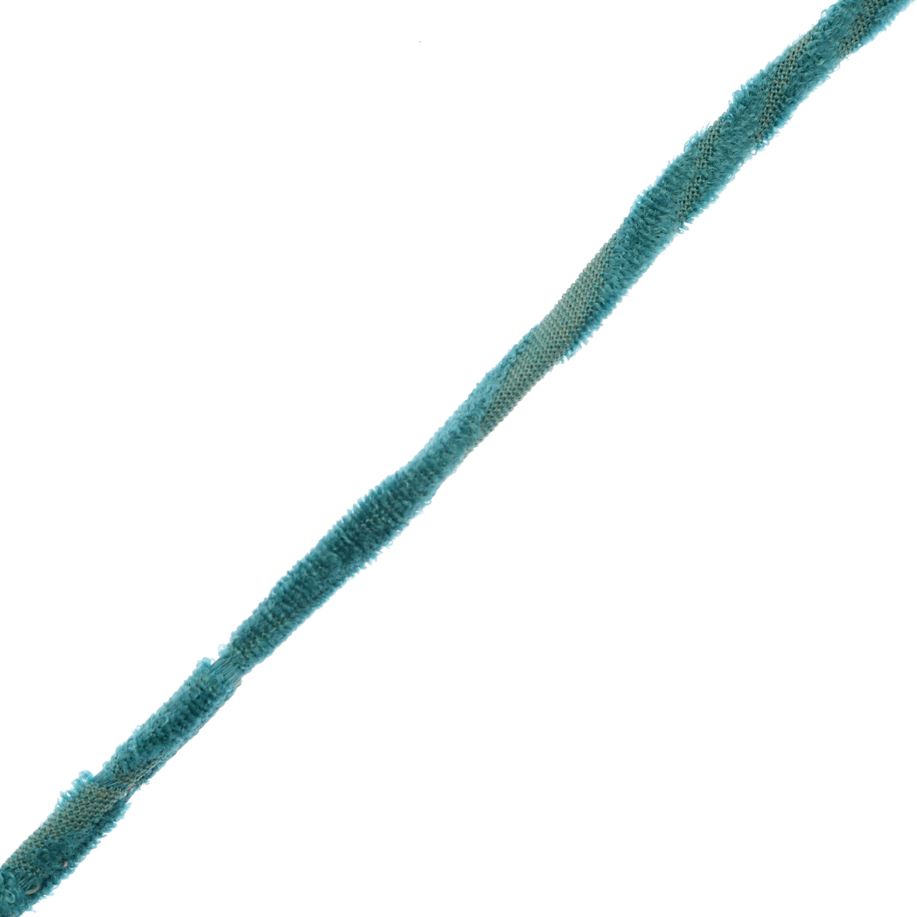 Nastro in lycra tubolare, spessore 5 mm., con cucitura a vista a lato, colore Verde Acqua semi-velluttato