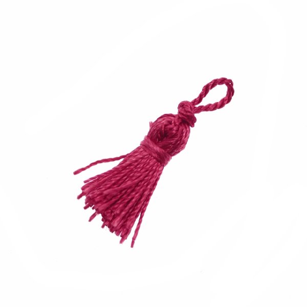 Nappina in cordoncino acrilico, lunghezza variabile da 2,5 a 3,5 cm., colore Rubino