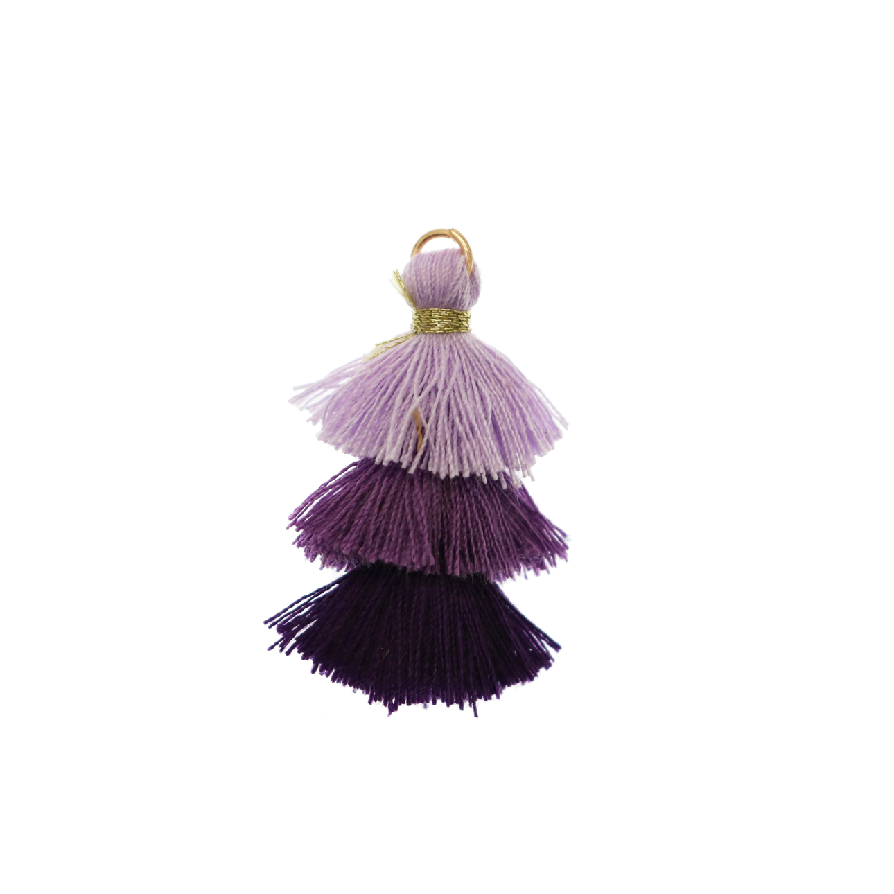 Nappina in cotone, lunghezza 35 mm., colore LILLA - VIOLA CHIARO - VIOLA