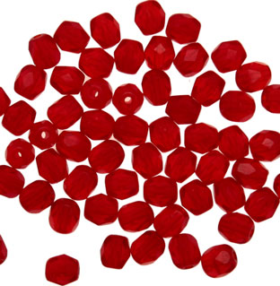 Mezzi cristalli da 4 mm. color Rosso Opale