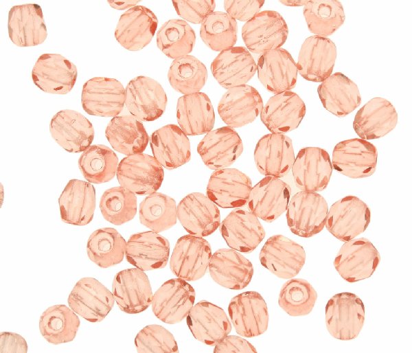 Mezzi cristalli da 4 mm. color Rosa corallo